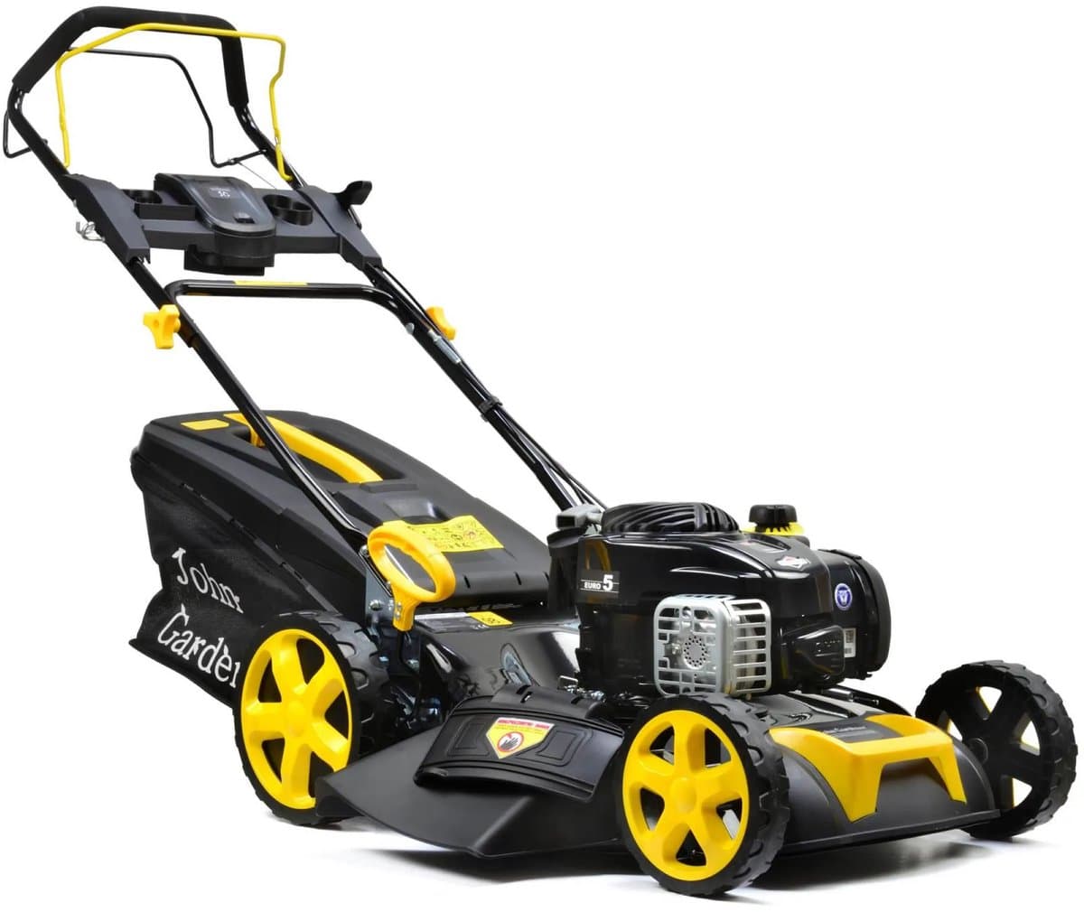 John Gardener Benzine grasmaaier - 51 cm maaibreedte - 8-traps hoogte-instelling - 60L opvangbak - Zij- en achteruitworp — afbeelding 1