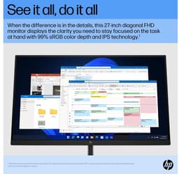 HP Elitedisplay E27 G5 - Full HD IPS Monitor - 27 inch — thumbnail 8