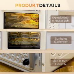 ZYLARO Airfryer oven - Vrijstaande Elektrische Oven - AirFryer, Bakken, Grillen en meer - 20 Liter - 1400 Watt - Vintage crème wit — thumbnail 5