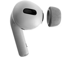 Foam eartips geschikt voor Airpods Pro (2) - licht grijs - 6× Small - zachte memory foam opzet oortjes - foamigo®