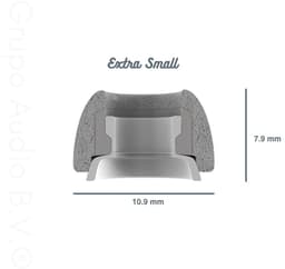 Foam eartips geschikt voor Airpods Pro (2) - Extra Small - zwart - zachte memory foam opzet oortjes - foamigo® — thumbnail 2