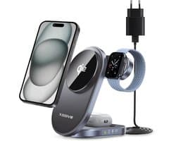 Xssive Qi2 Oplaadstation geschikt voor Apple MagSafe / iPhone / AirPods / Watch - Incl. 30W Snellader
