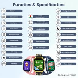 VUBIO 4G Kinder Smartwatch L2 - Incl. SIM - GPS - Videobellen - Blauw — thumbnail 5
