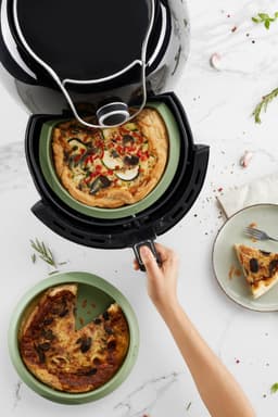 Lékué Airfryer Bakvorm - ø 20 cm - Siliconen - Green — thumbnail 6