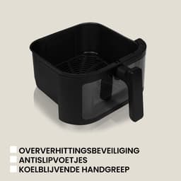 Zeegma Knapper Chef - Airfryer XL - Vetvrij - 6,5 L - Zwart - 10 programma's - 1600 W - Snelle opwarming tot 60s - Antislippoten — thumbnail 4