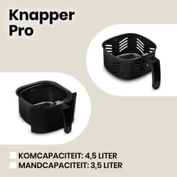 Zeegma Knapper - Heteluchtfriteuse - Airfryer 1400W - Tot 200°C in 60 seconden - 4,5L Kom — thumbnail 5