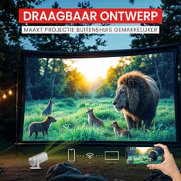 LUMISTAR® Pro Mini Beamer – Full HD Projector met 4K Ondersteuning – Draagbare Beamer met WiFi 6 & Bluetooth 5.2 – Inclusief Android 13.0 & Ingebouwde Speakers – Geschikt voor Netflix, Disney+ & YouTube — thumbnail 3