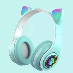KINSI Bluetooth Gaming Headset - Stylish Kat Oor Design met LED - Verlichting! Perfect voor Meisjes, Compatibel met Alle Apparaten (Tablet / Computer / Telefoon) — thumbnail 9