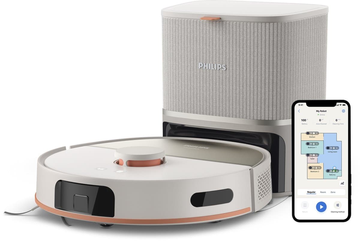 Philips XU5100/20 robotstofzuiger - 2-in-1 stofzuigen en dweilen - lasernavigatie - krachtige zuigkracht - app-bediening — afbeelding 1