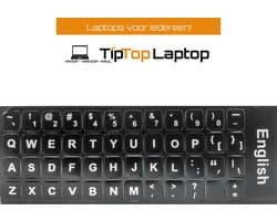 TipTop Laptop - U.S. QWERTY toetsenbord stickers - English keyboard stickers