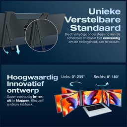 Quality4Less™ - Portable monitor 15.6" / 18,1" - Ultra HD - Laptop scherm uitbreider - Plug & Play - Tri screen - Inclusief Beschermhoes - Zwart — thumbnail 3