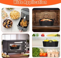 Airfryer Siliconen Inzet - 9.5L - 2 Stuks - Hittebestendig - Herbruikbaar - Geschikt voor Grote Airfryers — thumbnail 5