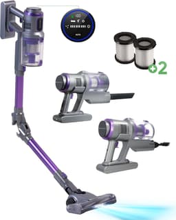Heevey 4-in-1 Steelstofzuiger Draadloos - Steelstofzuiger snoerloos - Stofzuiger zonder zak - HEPA Filter - Handstofzuiger - Kruimeldief - 150 airwatts - Met 4 verschillende opzetstukken — thumbnail 1