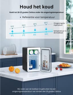 ApexArte® Minibar - Mini Koelkast - Skincare Fridge - Ultra Black — thumbnail 4