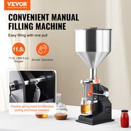 VEVOR 5-100ml Vulmachine Handmatige Vloeistofvulmachine Gemaakt van Food Grade 304 Roestvrij Staal Siliconen PTFE Vulmachine Inclusief Twee Spuitmonden 4 mm / 8 mm Ideaal voor het Vullen van Honingolie-essentie — thumbnail 4