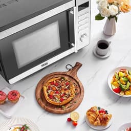 SKYNEXT Vrijstaande Magnetron - 20L - 6 standen - Nieuw Model - 1150W - Microwave - RVS/Zwart — thumbnail 4