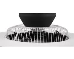 REALITY HALMSTAD - Plafondventilator - Zwart mat - incl. 1x SMD 40W - Drie snelheidsniveaus - Geïntegreerde dimmer - Aanpasbare lichtkleur - Traploos dimmbaar - Afstandsbediening