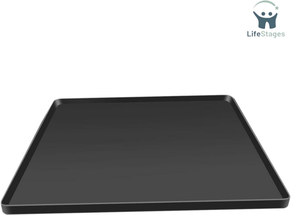 LifeStages - Lekbak Wasmachine - Siliconen Lekbak - Silicone Koelkast Vloermat - Voorkomt Waterdruppels - Vriezer Mat Lade - Mini Koelkast Lekbak Voor Wasruimte - Wasmachine - ZWART, 65x60cm — afbeelding 1