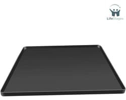 LifeStages - Lekbak Wasmachine - Siliconen Lekbak - Silicone Koelkast Vloermat - Voorkomt Waterdruppels - Vriezer Mat Lade - Mini Koelkast Lekbak Voor Wasruimte - Wasmachine - ZWART, 65x60cm