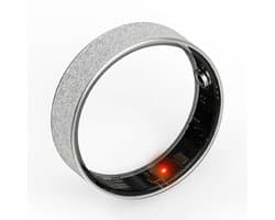 WizBay Premium Select® Zilveren FrostLook Smart Ring Dames Heren - Oplaad Case - Hypoallergeen - Hartslag & Slaap Monitor - IP68 Waterdicht - O2 Meting - Gesture Functie - Multiple Sport Modi - #9