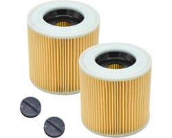 2x Patroonfilter geschikt voor Kärcher WD1, WD2, WD3 en A series - Vervanging van origineel 6.414-552.0 - Filter