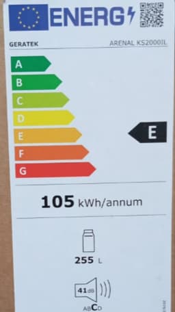 Geratek Arenal KS2000IL | Koelkast | Vrijstaand | 255 liter | RVS | LED-verlichting — thumbnail 2
