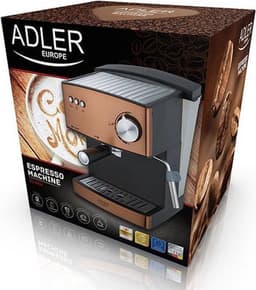 Adler - Espressomachine - Koffiemachine - 15 bar, 850W, melkopschuimer, AD4404cr — thumbnail 4