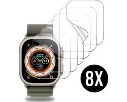 Screenprotector geschikt voor Apple Watch Ultra - 49 mm Screen Protector - Podec - 8 Stuks