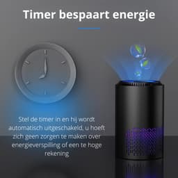 Allergie Luchtreiniger - Automatisch Uitschakelen - Hooikoorts filtervermogen, Stof en meer- Air Purifier - zwart — thumbnail 2