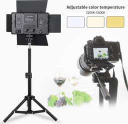 LuminexPro U800 LED Studiolamp 50W – Dimbaar 3200K-6500K – Met Statief 2 m – Bluetooth Afstandsbediening – Fotografie & Video Verlichting — thumbnail 5
