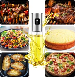 Waledano® Luxe RVS Olijfolie Sprayer 100ml – Navulbare Glazen Olie Fles | Verstuiver voor BBQ, Grill, Airfryer, Salades & Gezond Koken | Drukverneveling voor Perfecte Dosering — thumbnail 1