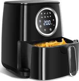 Aigostar Airfryer Odin 30YCN - Heteluchtfriteuse - Digitaal display - 4,2 Liter - 700 Gram friet - 1400W - Receptengemeenschap - Zwart — thumbnail 1