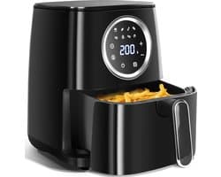 Aigostar Airfryer Odin 30YCN - Heteluchtfriteuse - Digitaal display - 4,2 Liter - 700 Gram friet - 1400W - Receptengemeenschap - Zwart