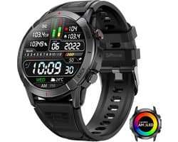 DrPhone SpectraView AMOLED Timepiece - 1.4 Inch - Slimme Horloge - Notificaties - Bluetooth bellen - 110 Sportmodus - Smartwatch