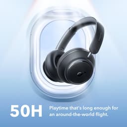 Soundcore Space Q45 by Anker, Koptelefoon met actieve ruisonderdrukking, tot wel 98% minder ruis, 50 u speeltijd, appbediening, LDAC Hi-Res Wireless Audio, comfortabel, duidelijk bellen, Bluetooth 5.3 — thumbnail 7