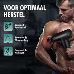 Ox Massage Gun - Sport en Relax Massage Apparaat - 4 Opzetstukken - Massage Apparaat - Massage Pistool - Professioneel - Inclusief Koffer - Zwart — thumbnail 2
