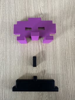 Space Invaders Hoofdtelefoonhouder - muurbevestiging - wandbevestiging - Paars — thumbnail 4