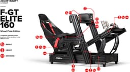 Next Level Racing Elite 160 - Simulator Cockpit - Wheel Plate Edition - Zwart — thumbnail 3