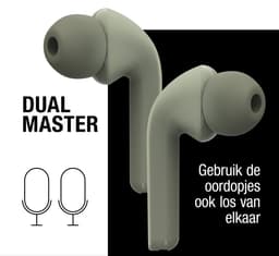 Fresh 'n Rebel Twins Fuse - Draadloze Bluetooth Oordopjes – Oortjes met tip - 30 uur speelduur - Dried Green — thumbnail 5