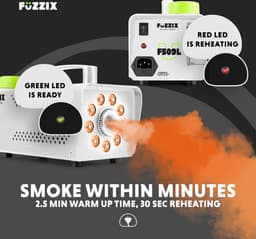 Fuzzix Rookmachine F509L - Met ingebouwd lichteffect en afstandsbediening — thumbnail 3