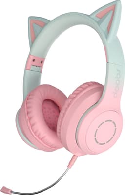 Doobs Cathy Kinder koptelefoon | Bluetooth 5.1 | Katoor | RGB LED | Draadloos | Comfort - roze — thumbnail 2