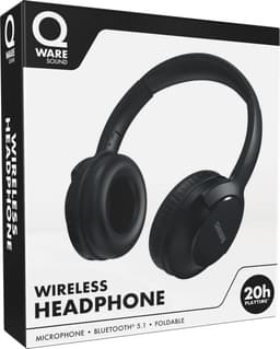 Qware - Draadloze Koptelefoon - Draadloos- Bluetooth 5.1 - Headset - Headphone - Volumeknoppen - USB-C - 20h luisteren op 50% - Vouwbaar Design - Zwart — thumbnail 4