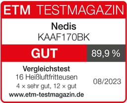 Nedis Airfryer XXL - Digitale Heteluchtfriteuse - 7,2L - 8 Programma's - Tot 6 Personen - Zwart — thumbnail 2