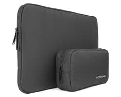 Laptophoes 14 inch - Laptop Sleeve, Tablet Hoes - met kabel organizer etui - Zwart