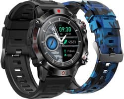 Watch Go - Smartwatch Dames - Geschikt voor Android en iOS - HD Touchscreen - Stappenteller - Horloge - 45 mm - Donkergrijs