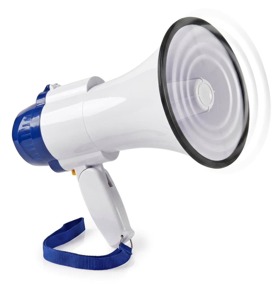 Nedis Megafoon - 115 dB - 250 m Bereik - Sirene - Opnamefunctie - Blauw / Wit — afbeelding 1