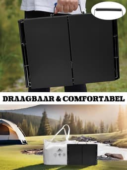 Opvouwbare Draagbare Houtskool Grill 51 x 35 cm - Compacte BBQ voor Camping, Picknicks en Tuinfeesten — thumbnail 5