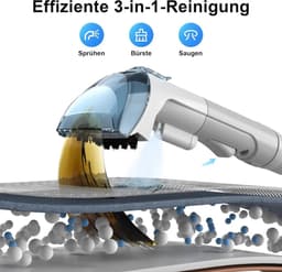 Wasstofzuiger - 450W krachtige motor - Met reinigingsmiddel - Voor tapijten, trappen, sofa, auto en dieren - Zelfreinigend - Met accessoires — thumbnail 3