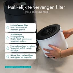 Bloomfold Luchtreiniger en Ventilator Cyclone – H13 HEPA & UVC-licht – 400 m³/h CADR – Air Purifier - Medische Filtratieklasse tegen Pollen & Fijnstof — thumbnail 10