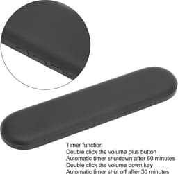 Kussenluidspreker, Beengeleidingsluidspreker met Timerfunctie en Stereobas, Slaapluidspreker voor Slaapgeluiden, Meditatie, Bluetooth-slaapkoptelefoon voor Diep Slapen(zwart) — thumbnail 2